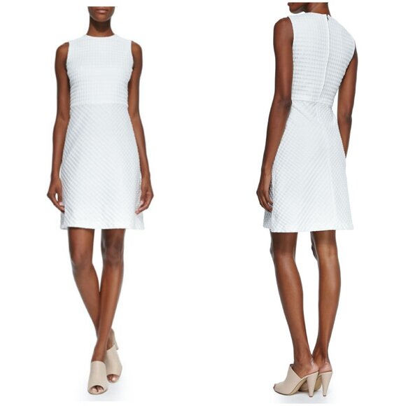 Theory Dresses & Skirts - Theory Raneid Waffle Weave White Dress